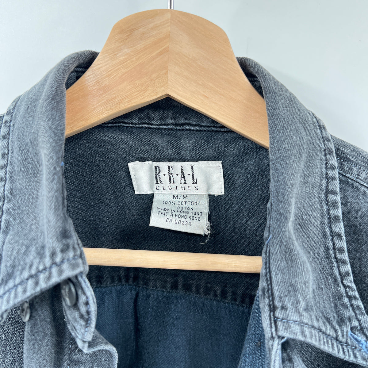 Vintage REAL Faded Denim Button Down Shirt