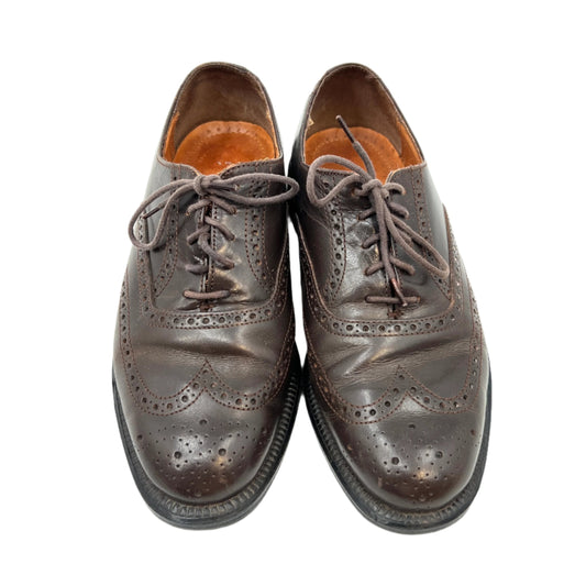 Vintage Outline Wingtip Leather Oxford Shoes