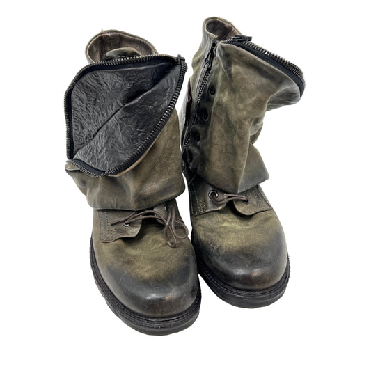 A.S 98 Wrap Around & Lace Up Leather Boots
