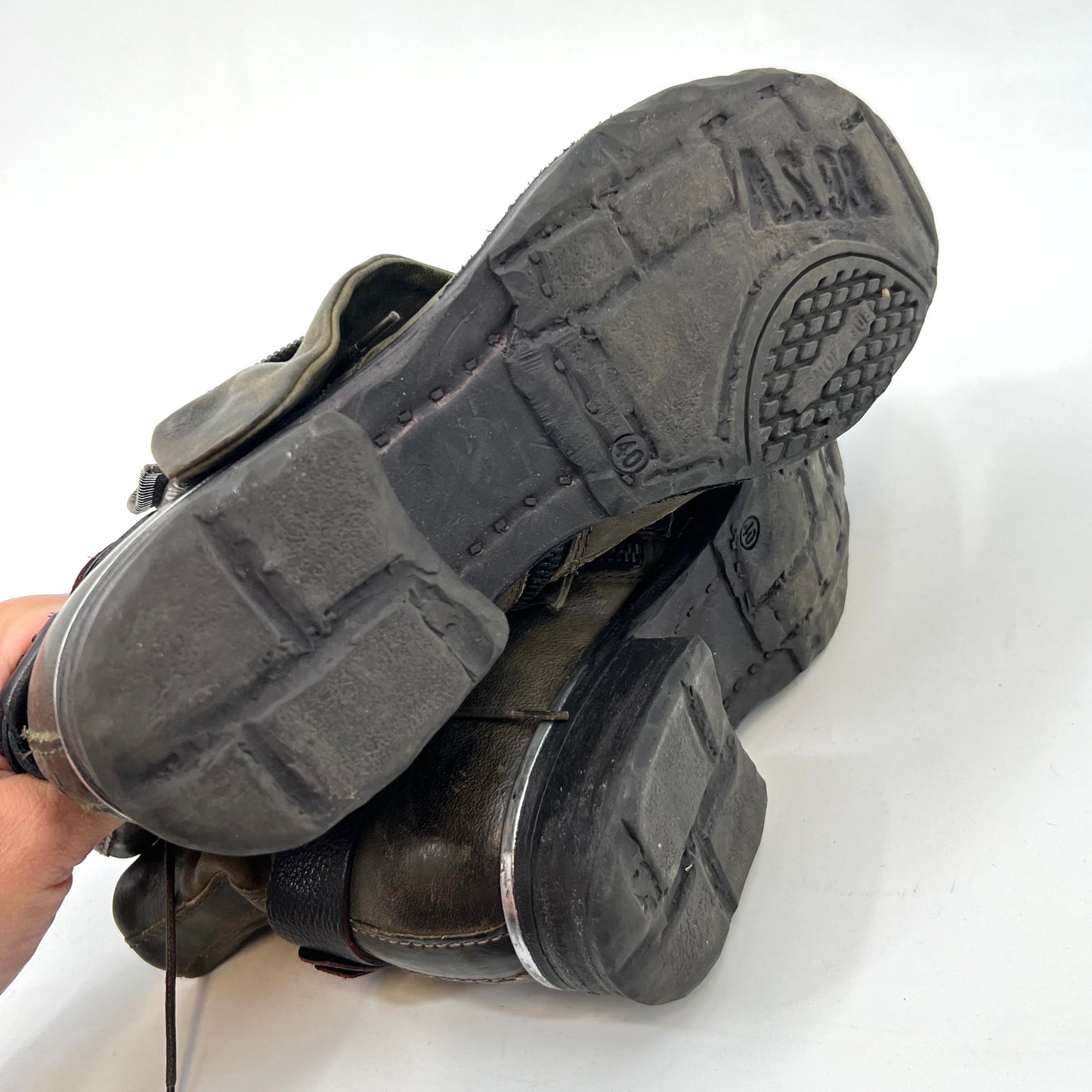 A.S 98 Wrap Around & Lace Up Leather Boots