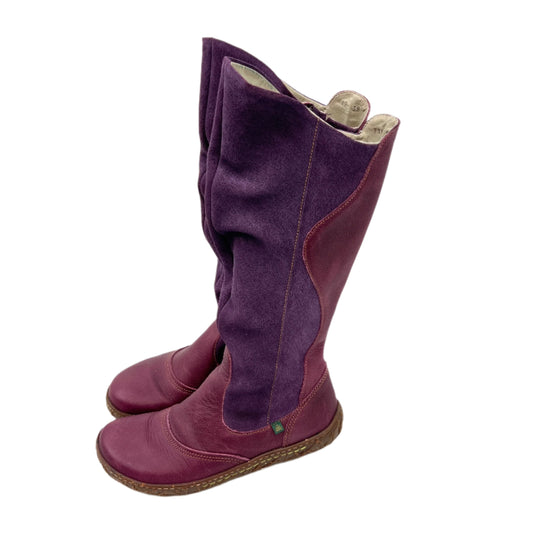 El Naturalista Suede Tall Leather Boots