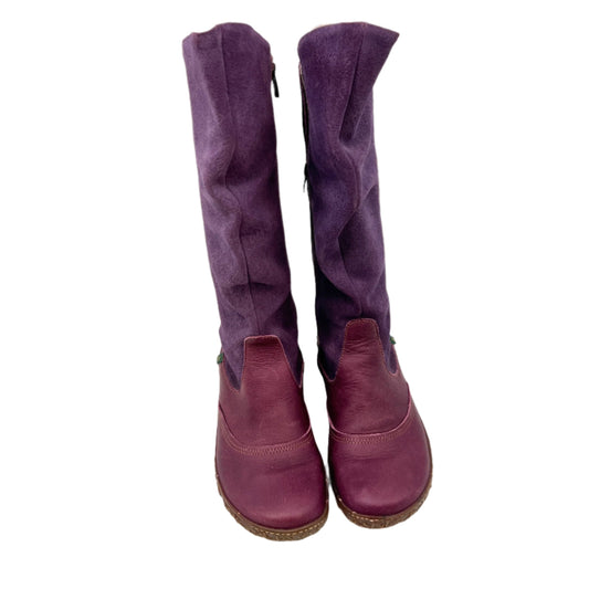 El Naturalista Suede Tall Leather Boots
