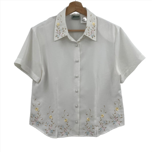 Vintage Penmans Embroidered Blouse M