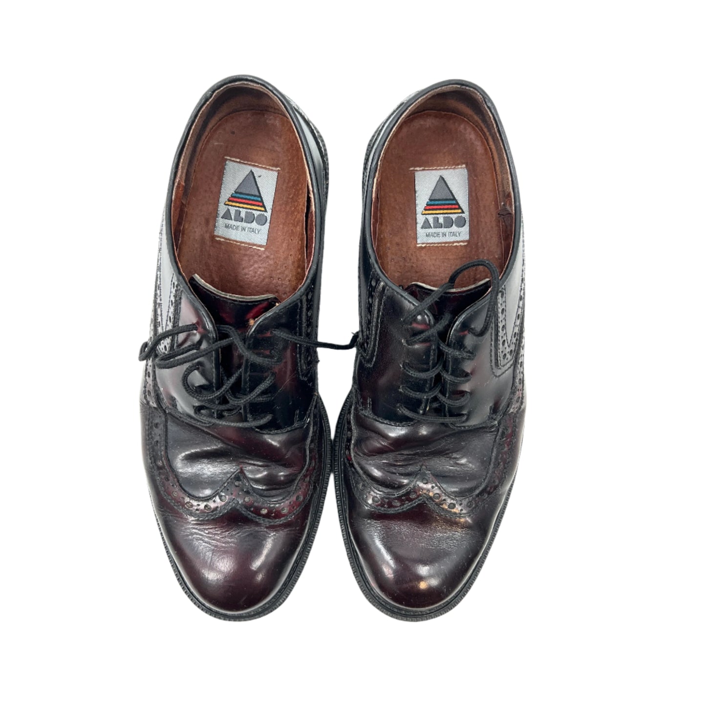 Vintage Aldo Wingtip Leather Lace Up Loafers