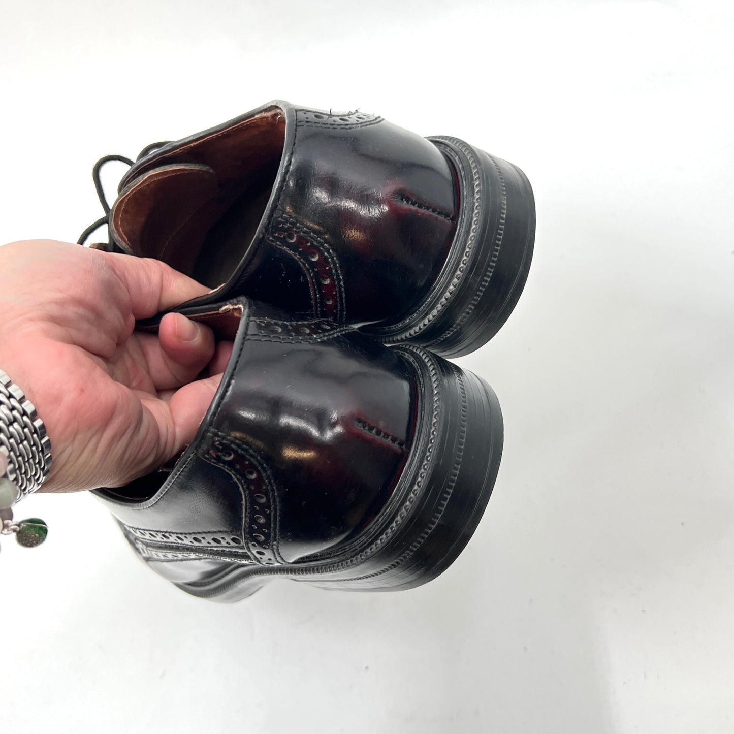 Vintage Aldo Wingtip Leather Lace Up Loafers