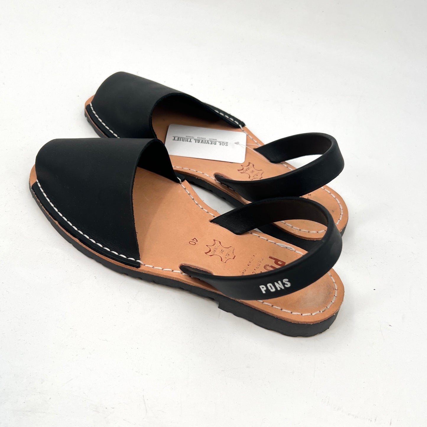 Pons Leather Unisex  Flat Sandals