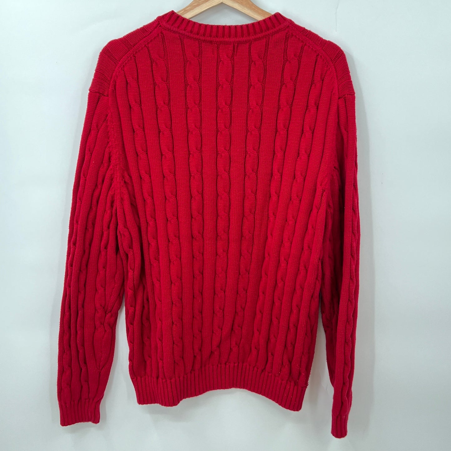 L.L. Bean Cotton Cable Knit Crewneck Sweater