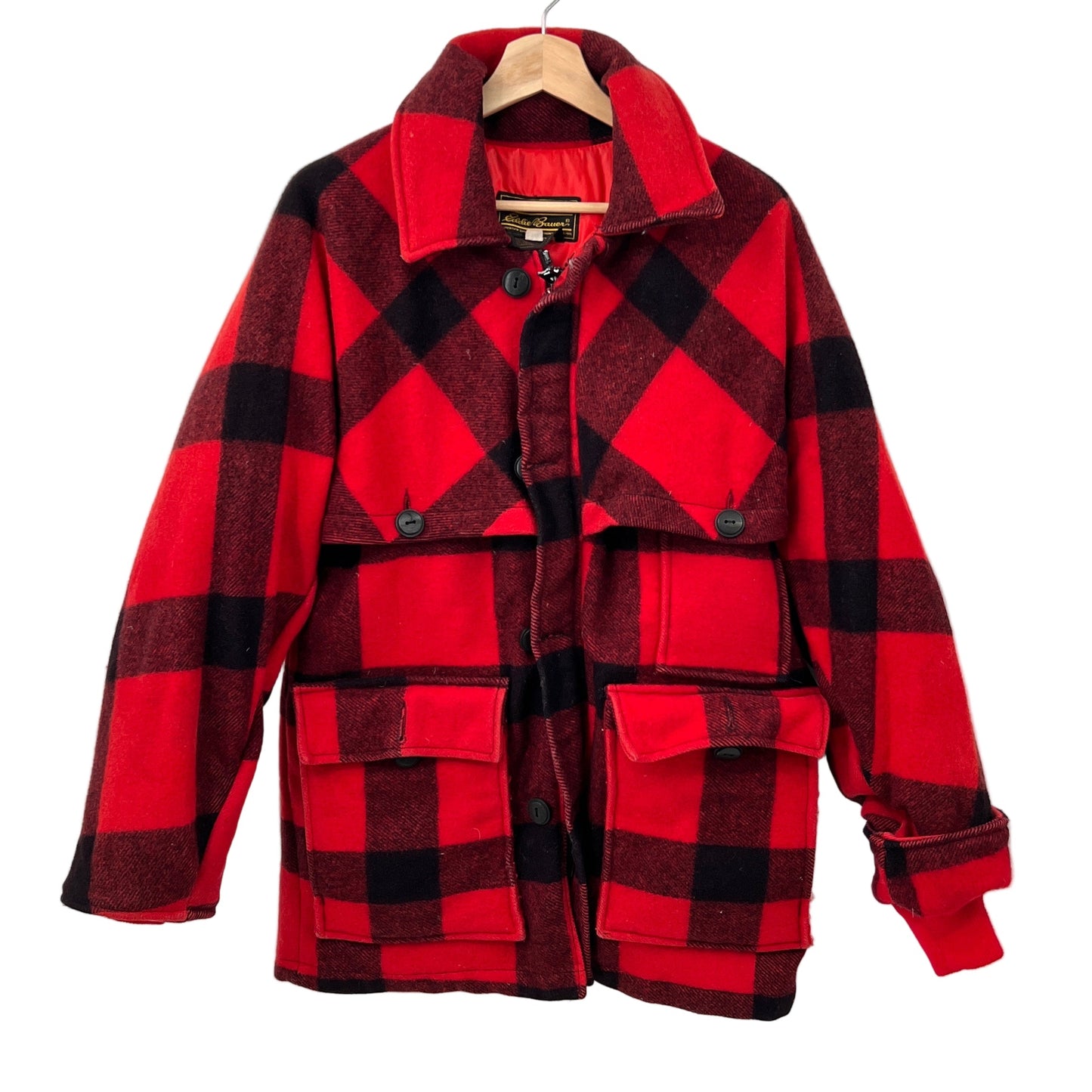 Vintage Eddie Bauer Plaid Wool Down Liner