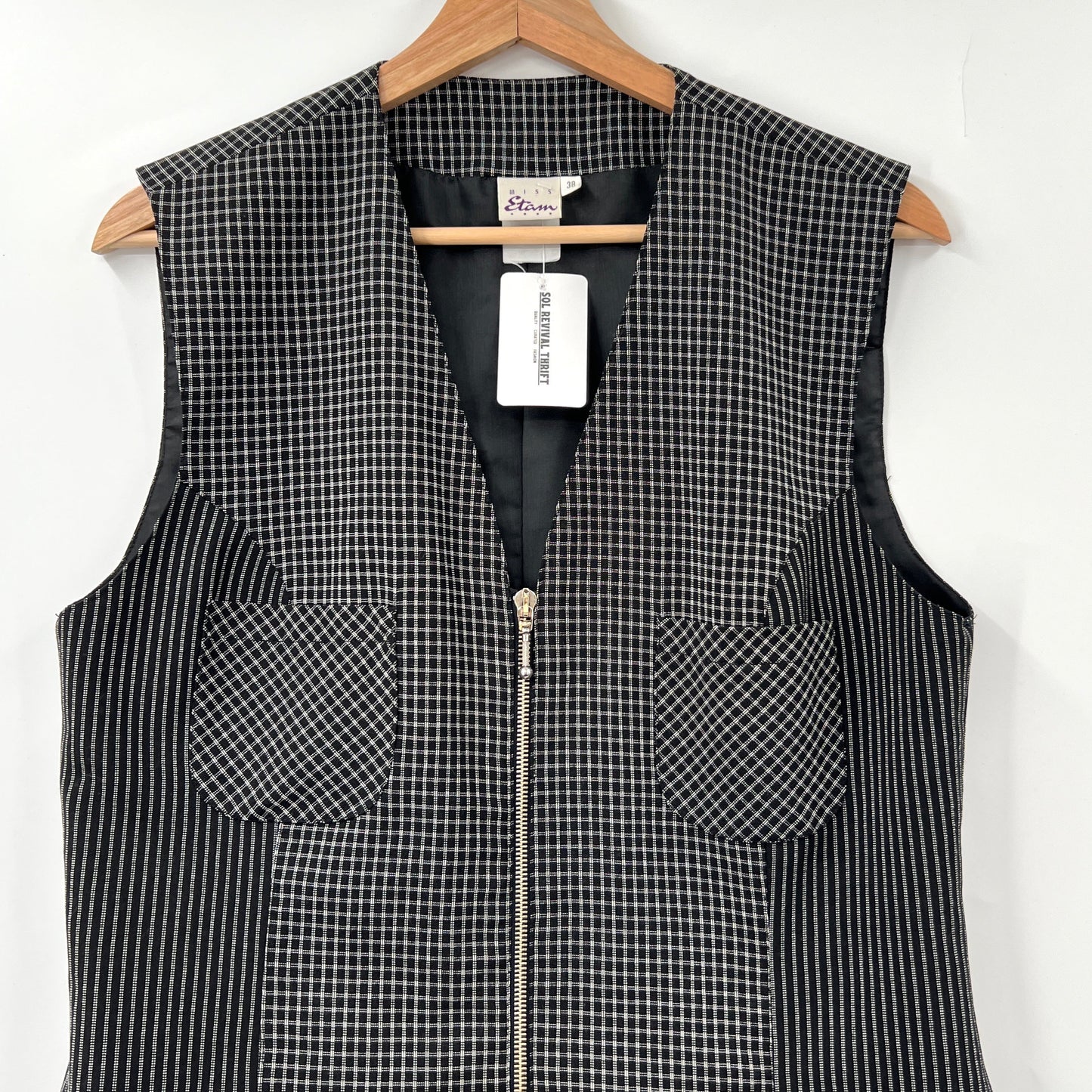Vintage Miss Etam Long Full Zip Vest