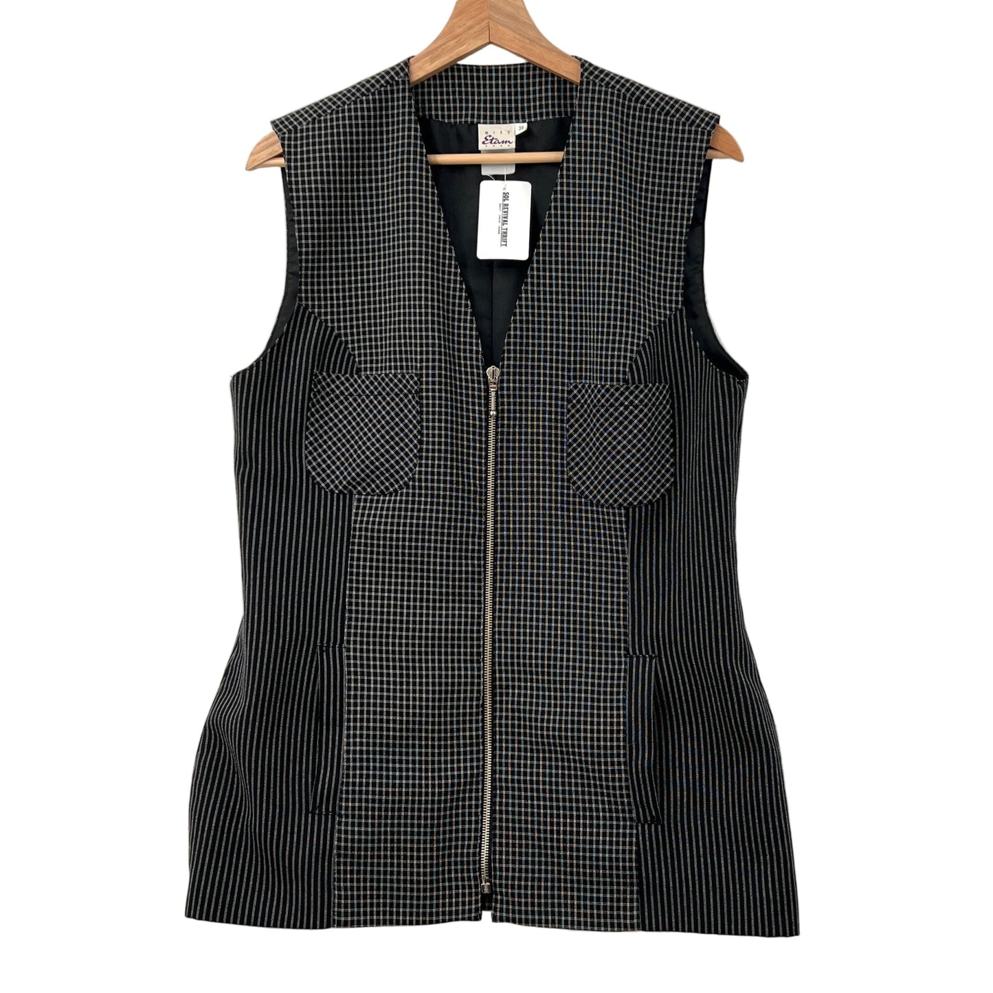 Vintage Miss Etam Long Full Zip Vest