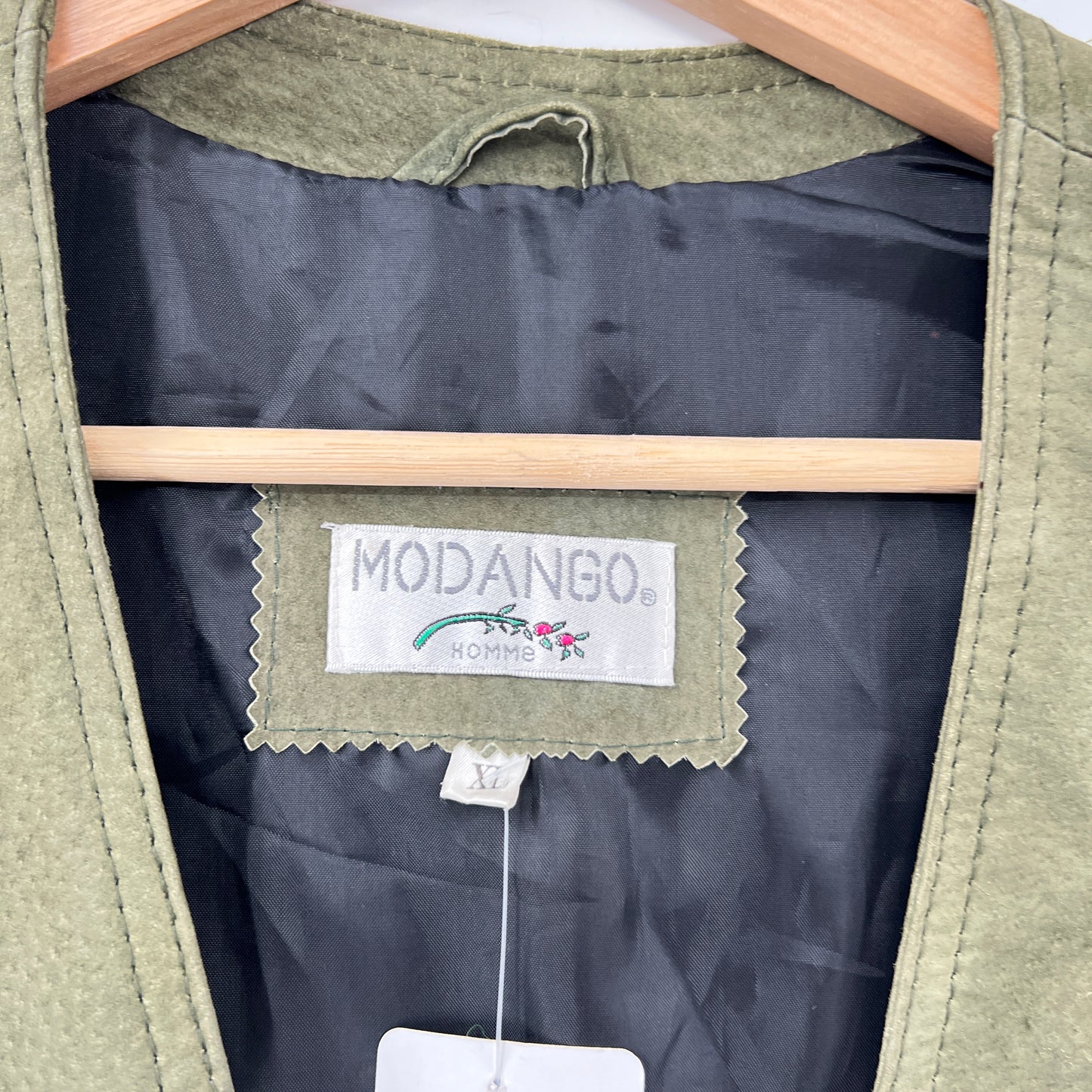 AS IS- Modango Leather Wool Western Vest