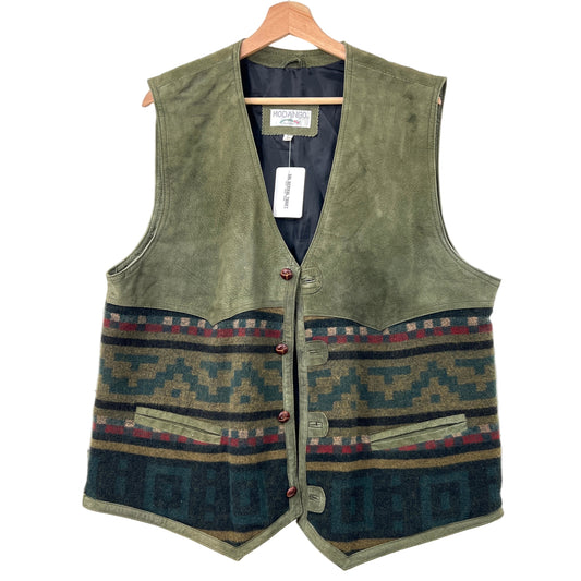 AS IS- Modango Leather Wool Western Vest