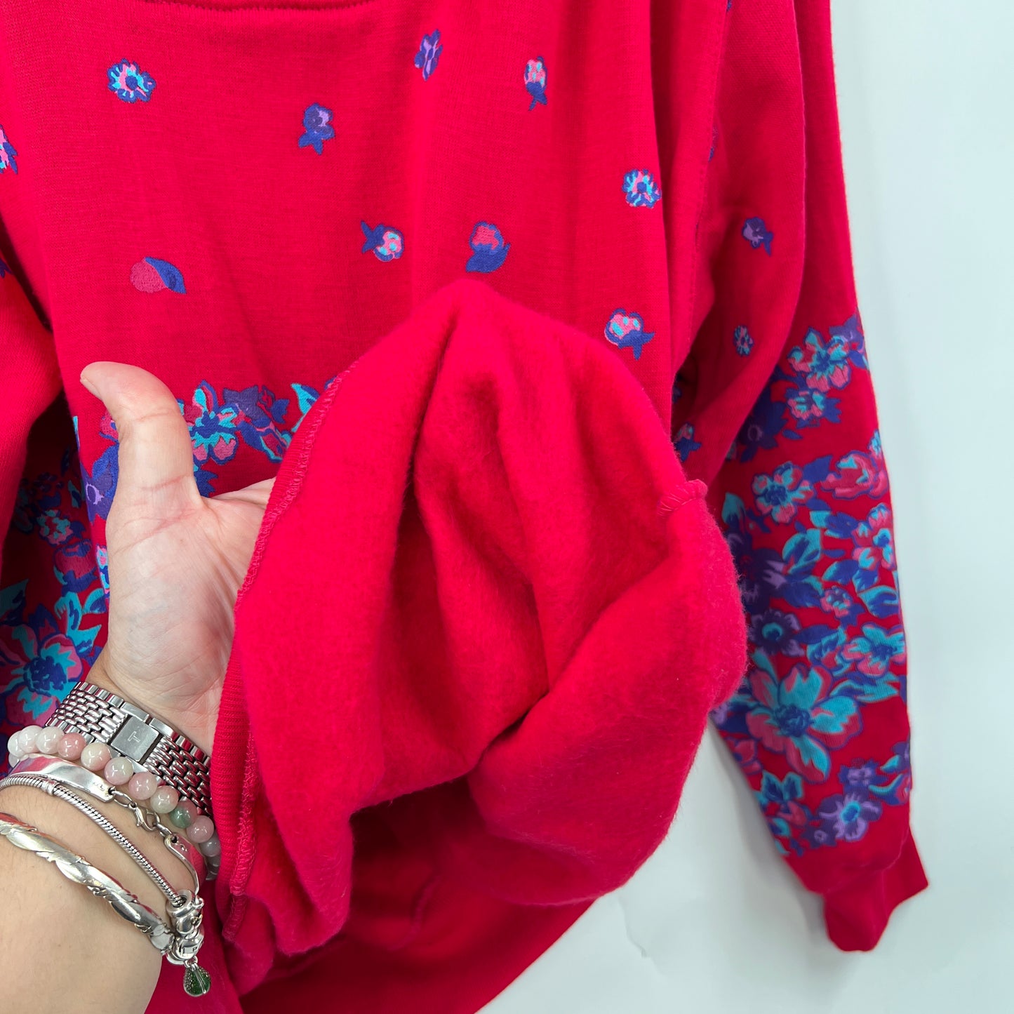 Vintage Puff Print Quarter Zip Sweatshirt  Top