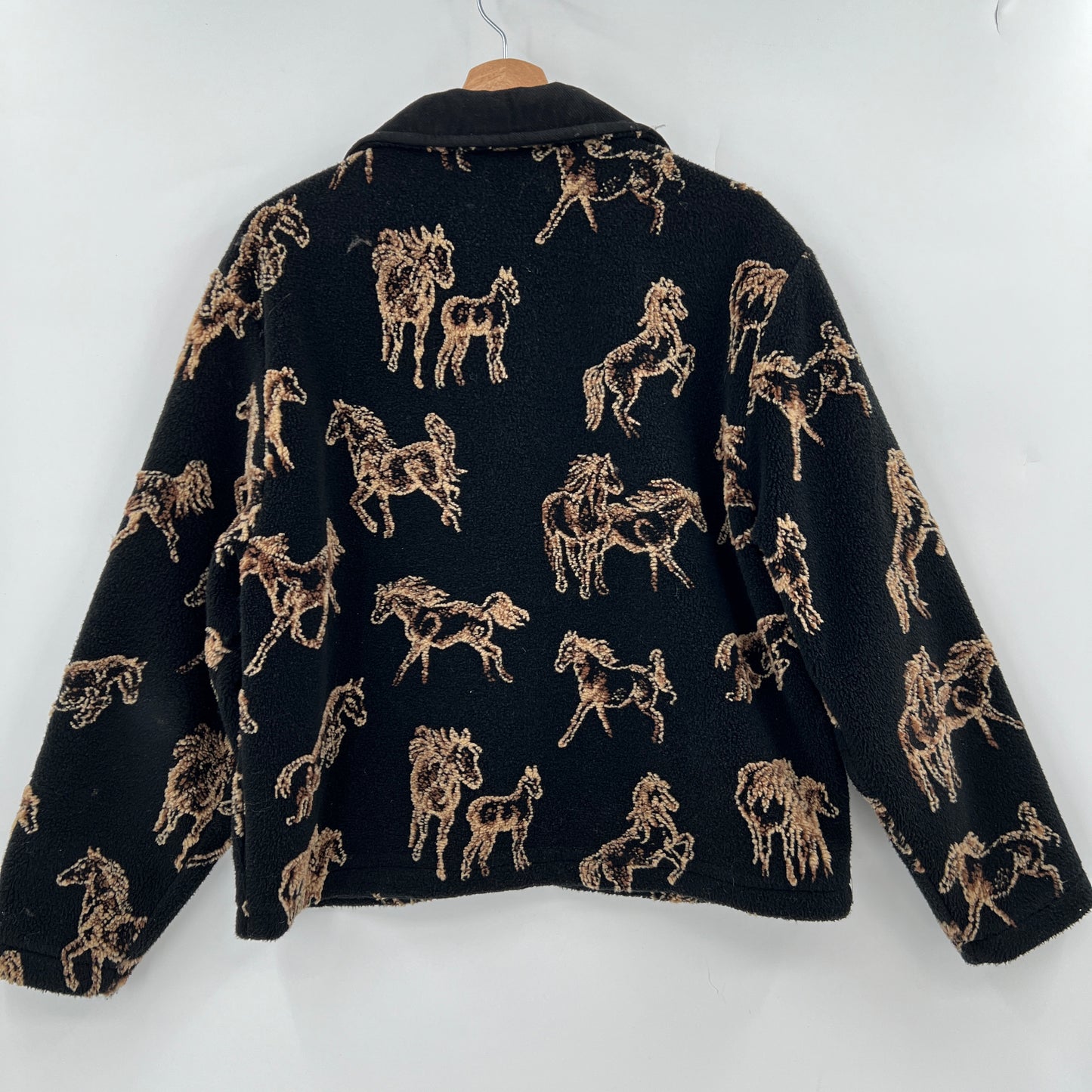 Vintage Tsunami Horse Fleece Bomber Jacket