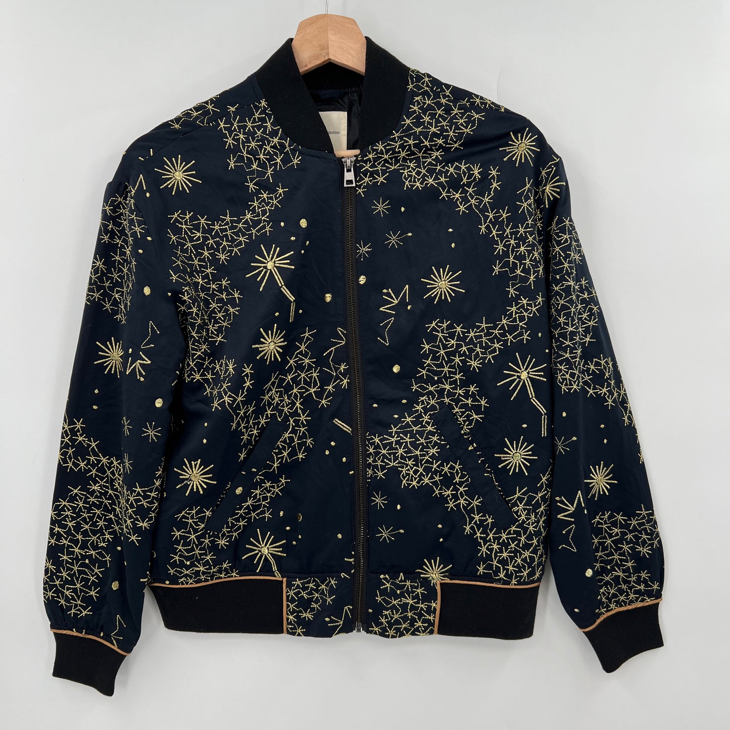 Silence + Noise Embroidered Bomber Jacket