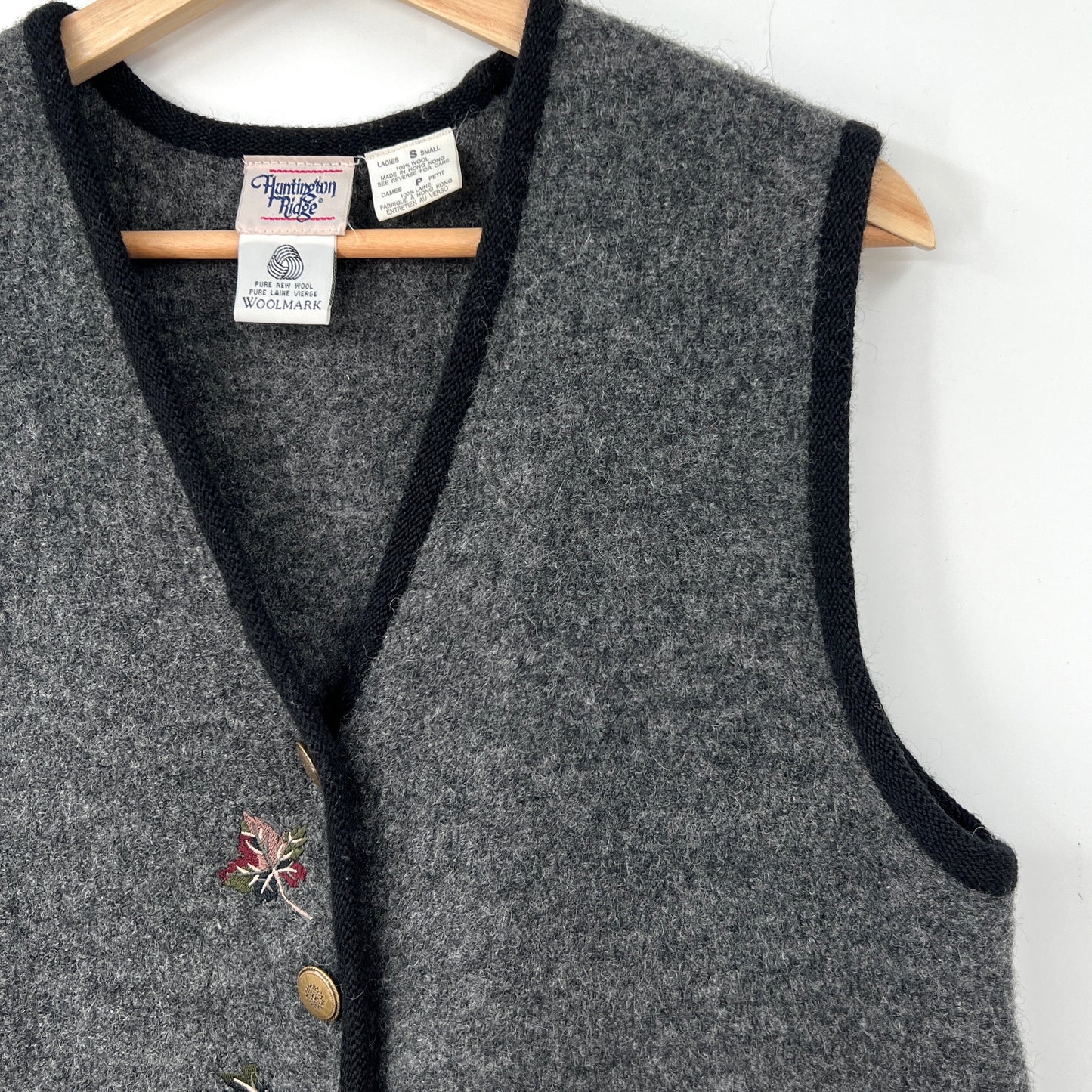 Vintage Hurtington Wool Embroidered Vest