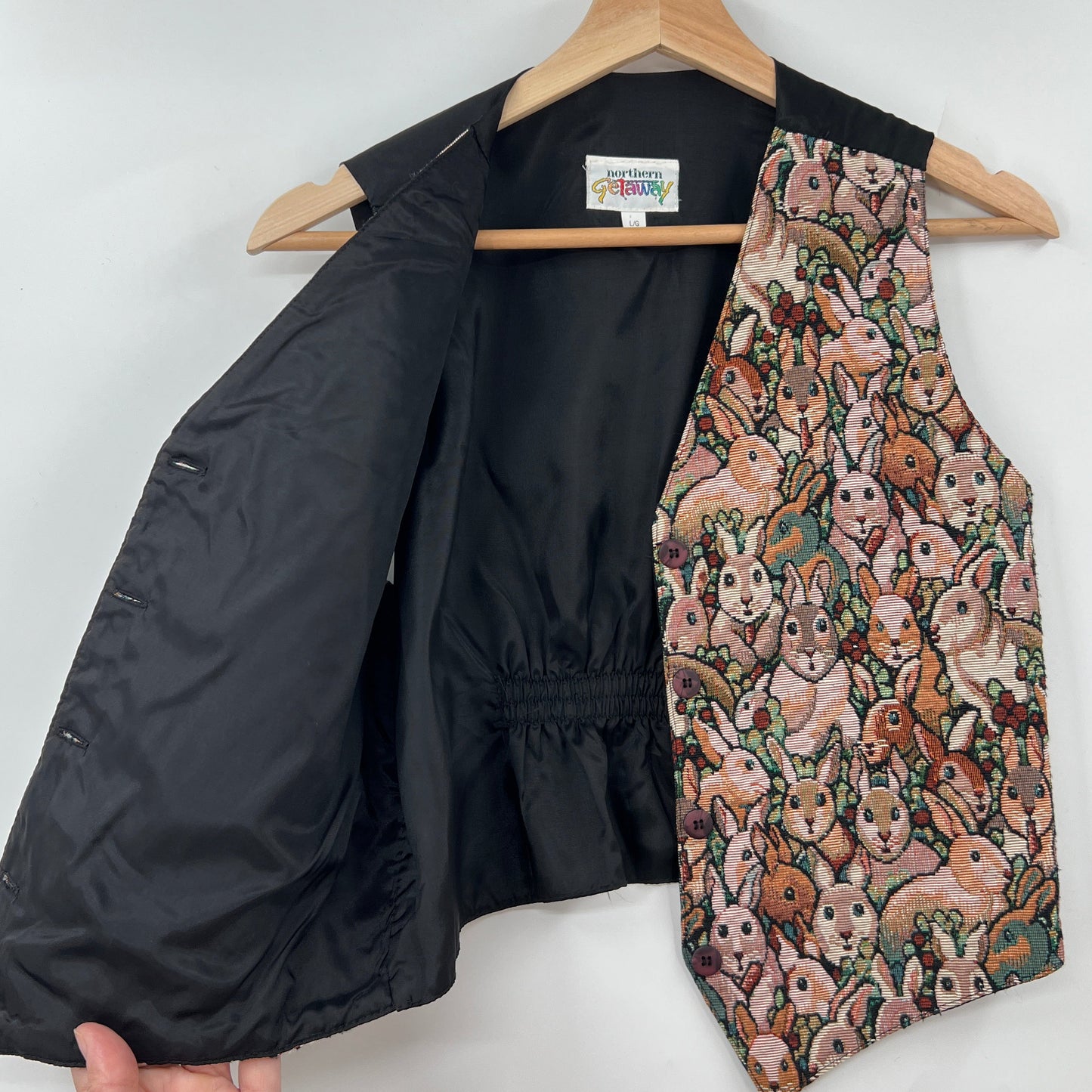 Vintage Northern Tapestry Bunnies Vest