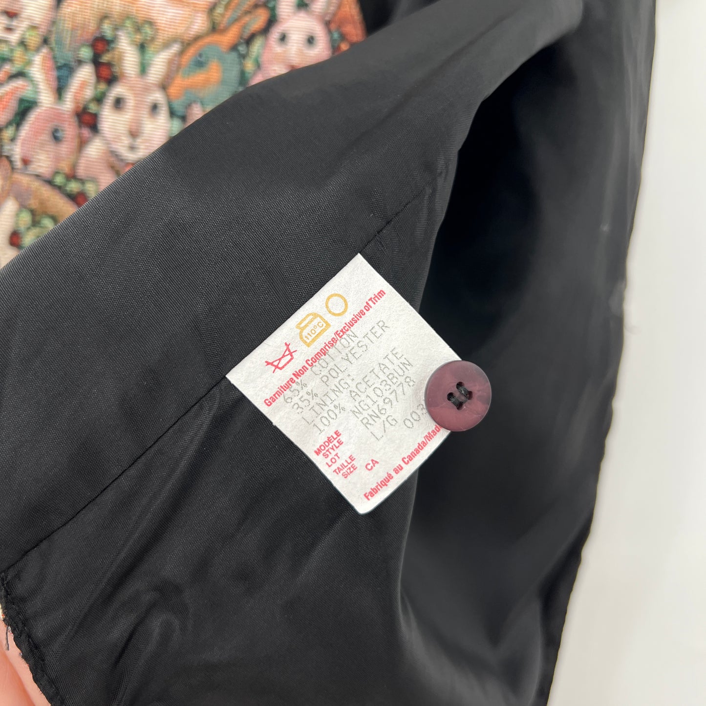 Vintage Northern Tapestry Bunnies Vest