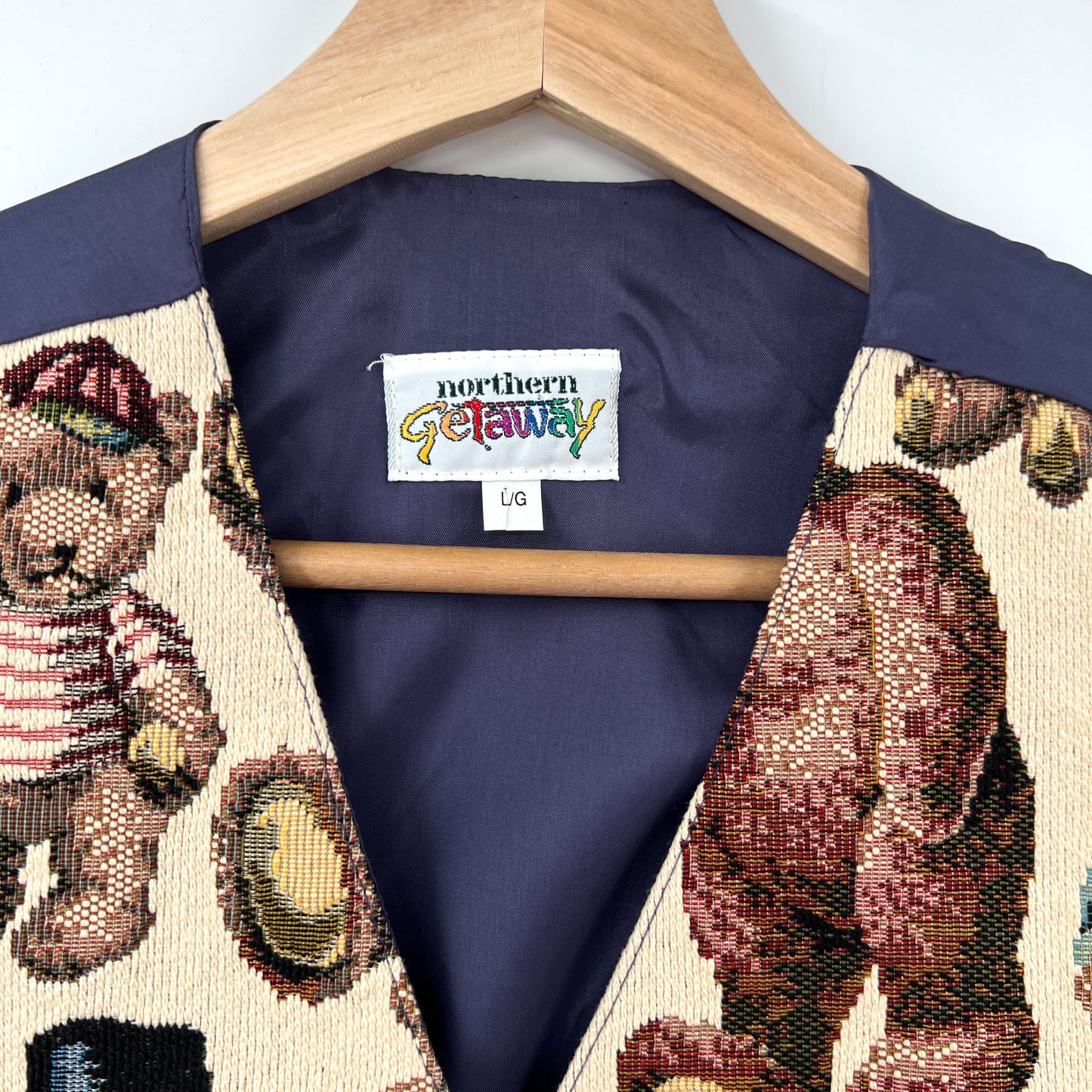 Vintage Northern Tapestry Bear Vest