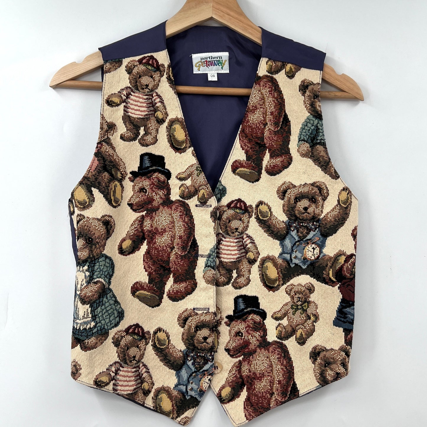 Vintage Northern Tapestry Bear Vest