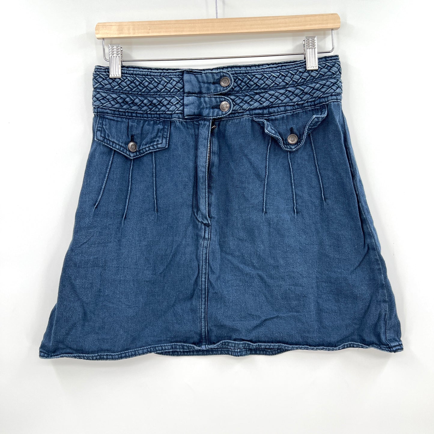 Free People Denim Weaved Skirt