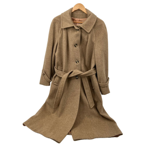 Vintage Wool Camel Blend Belted Coat