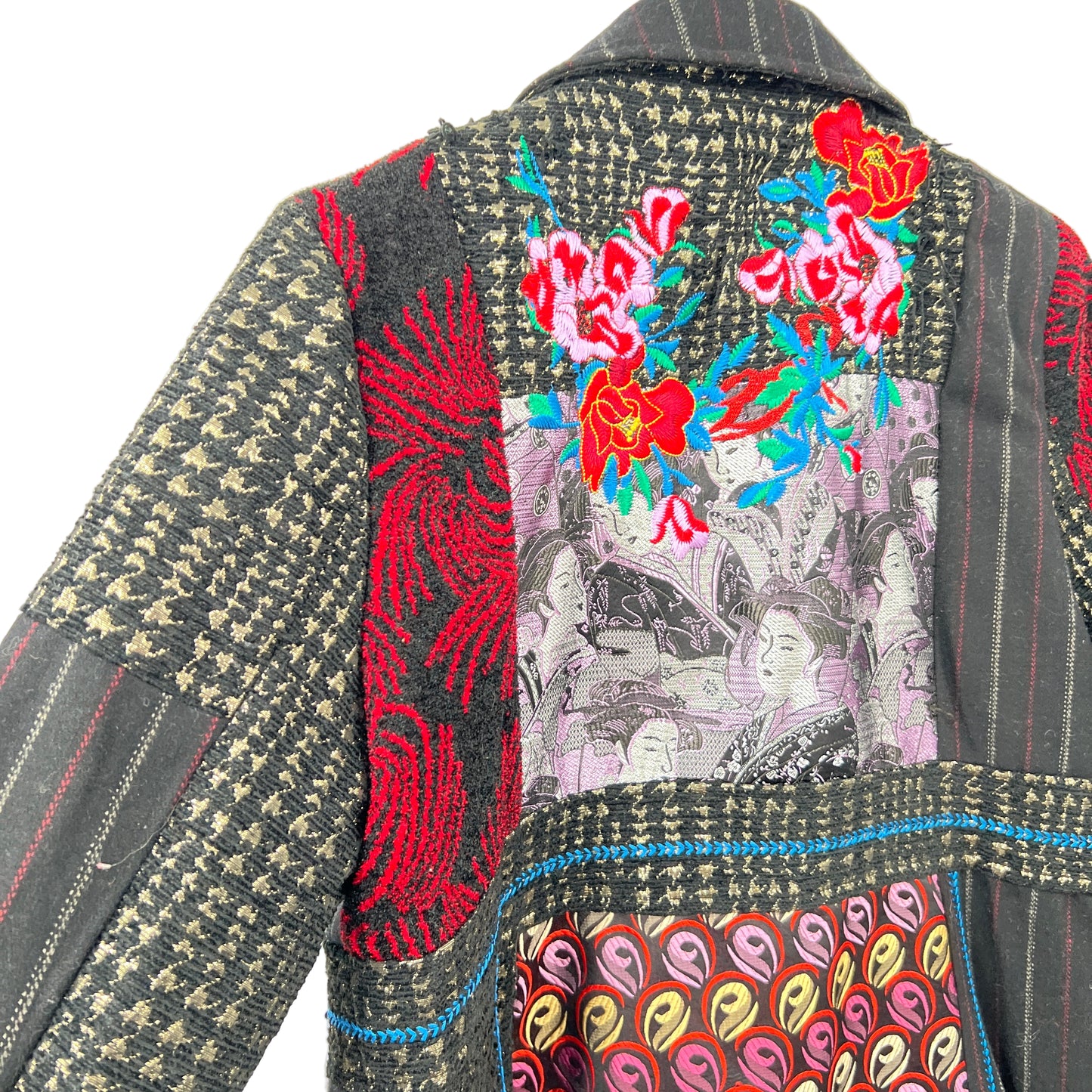 Oze Patchwork Embroidered Coat