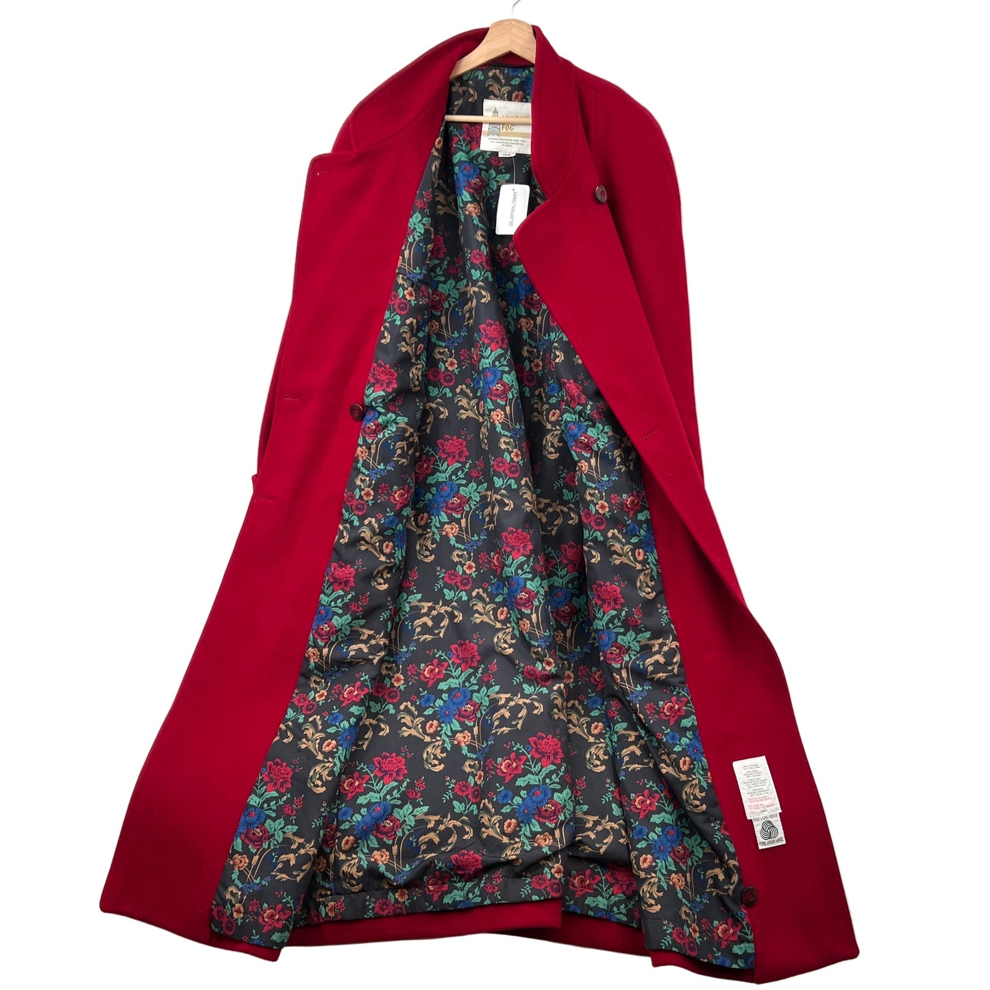 Vintage London Fog Red Wool Coat