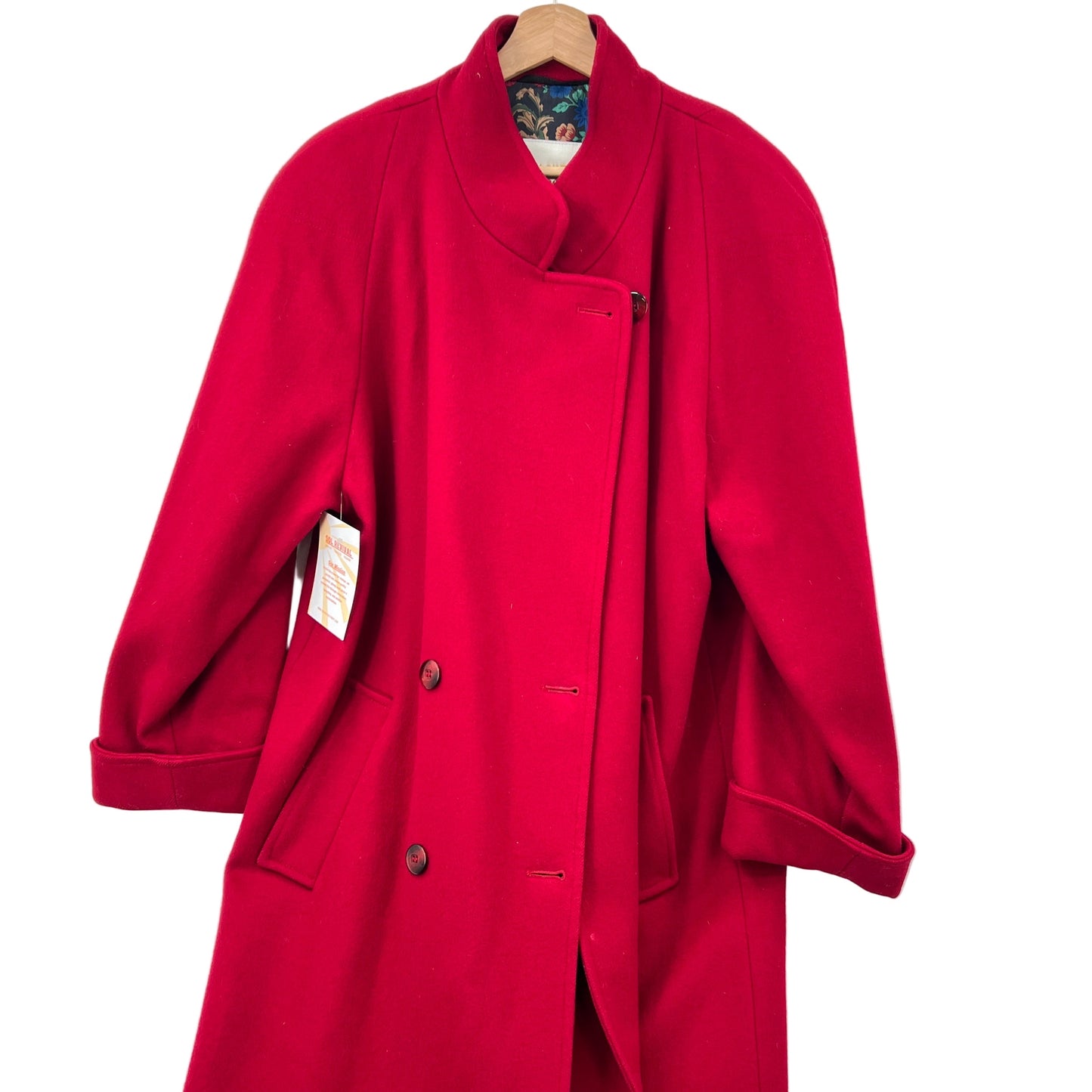 Vintage London Fog Red Wool Coat