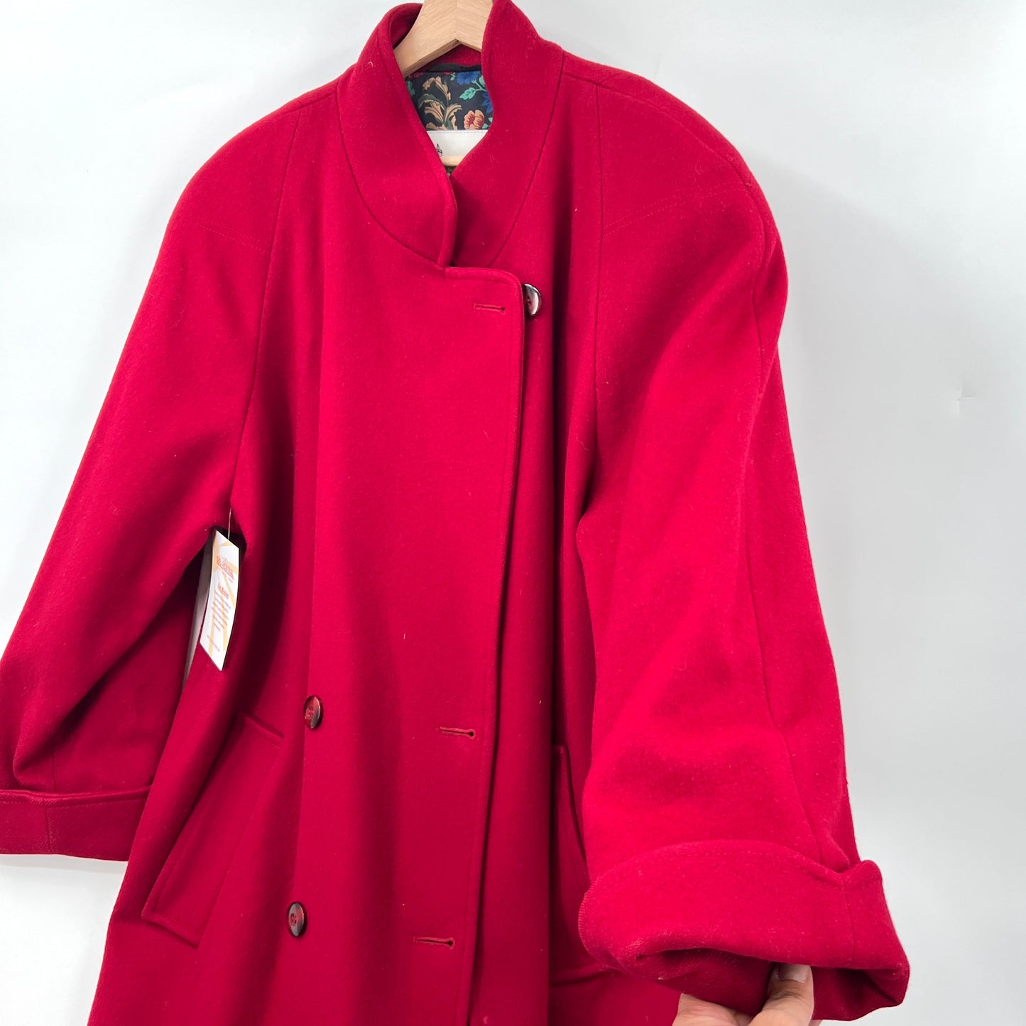 Vintage London Fog Red Wool Coat