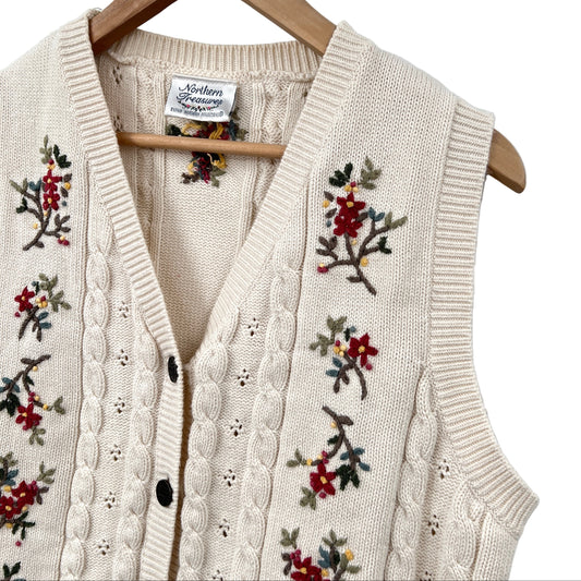 Vintage Northern Floral Embroidered Vest