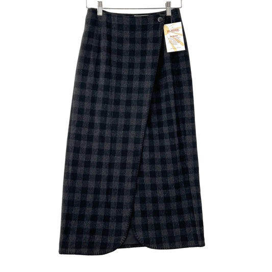 Vintage Studio Holt Renfrew Wrap Wool Cashmere Midi Skirt