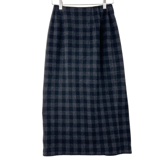 Vintage Studio Holt Renfrew Wrap Wool Cashmere Midi Skirt