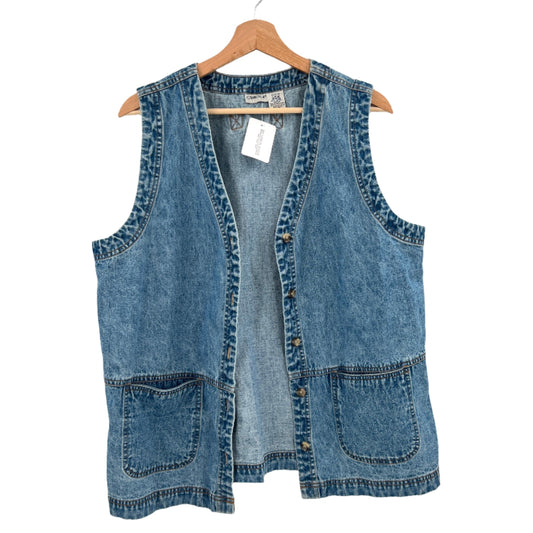 Vintage Denim Button Vest