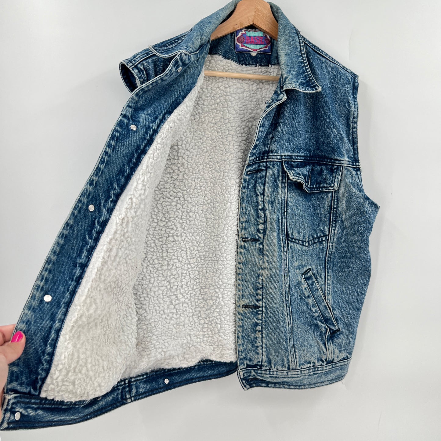 Vintage Fleece Lined Denim Vest