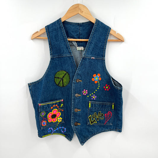 Vintage GWG Handpainted Denim Vest