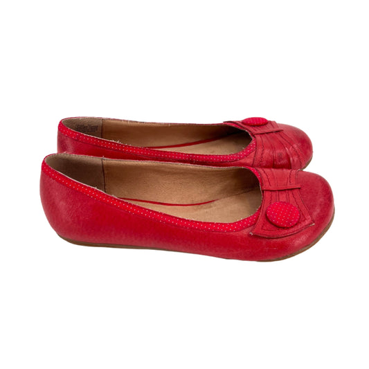 Miz Mooz Red Leather Flats 10