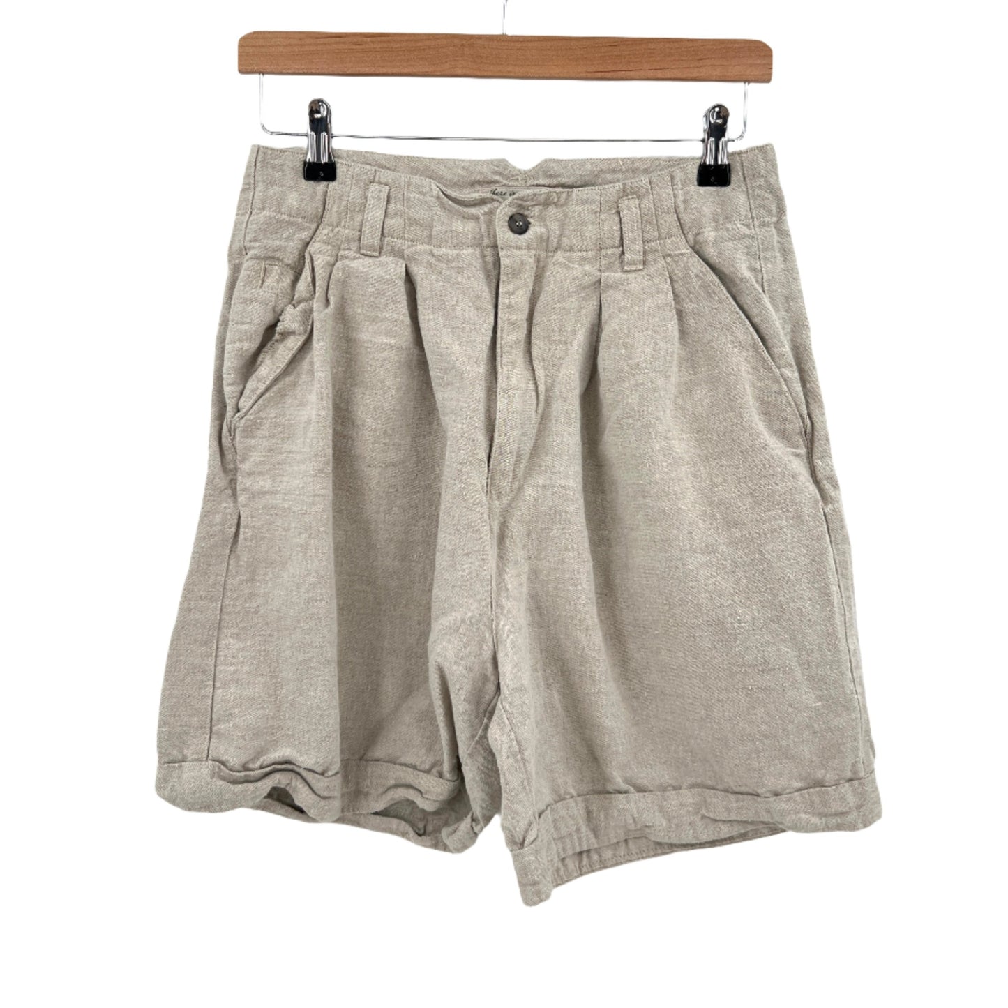 Revolt Linen cotton Blend Pleaded Shorts