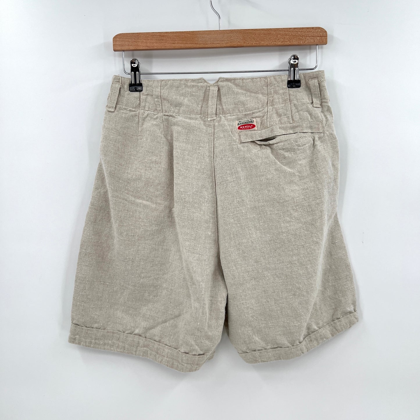 Revolt Linen cotton Blend Pleaded Shorts