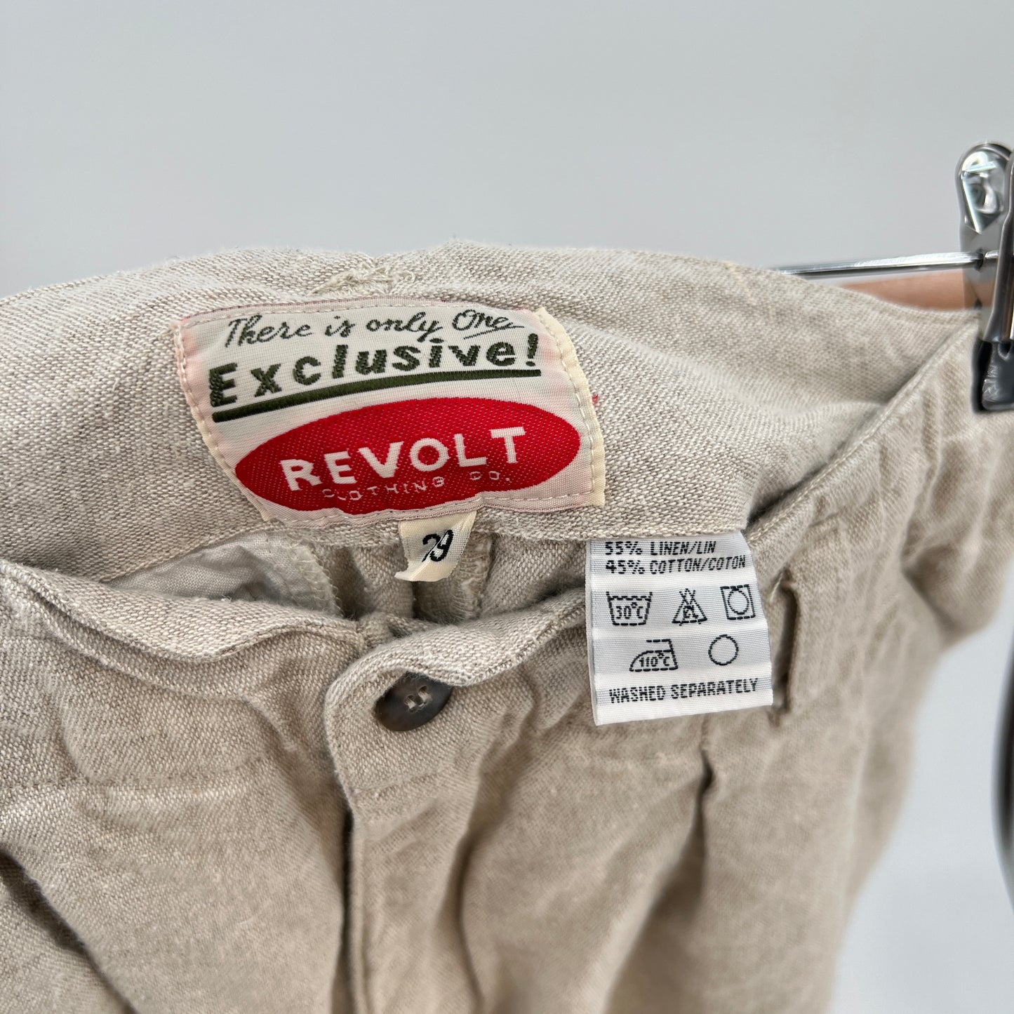 Revolt Linen cotton Blend Pleaded Shorts