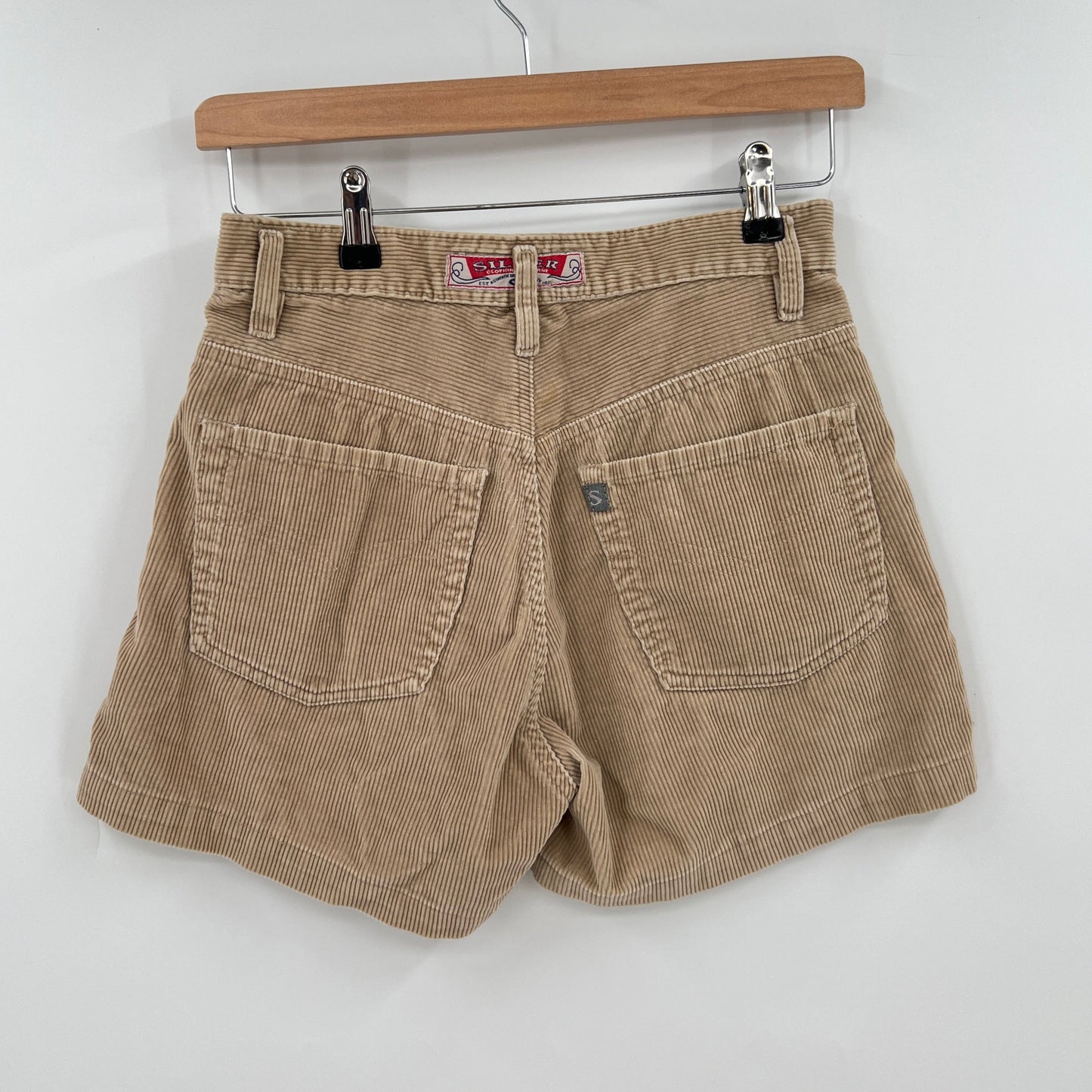 Vintage Silver Corduroy Shorts