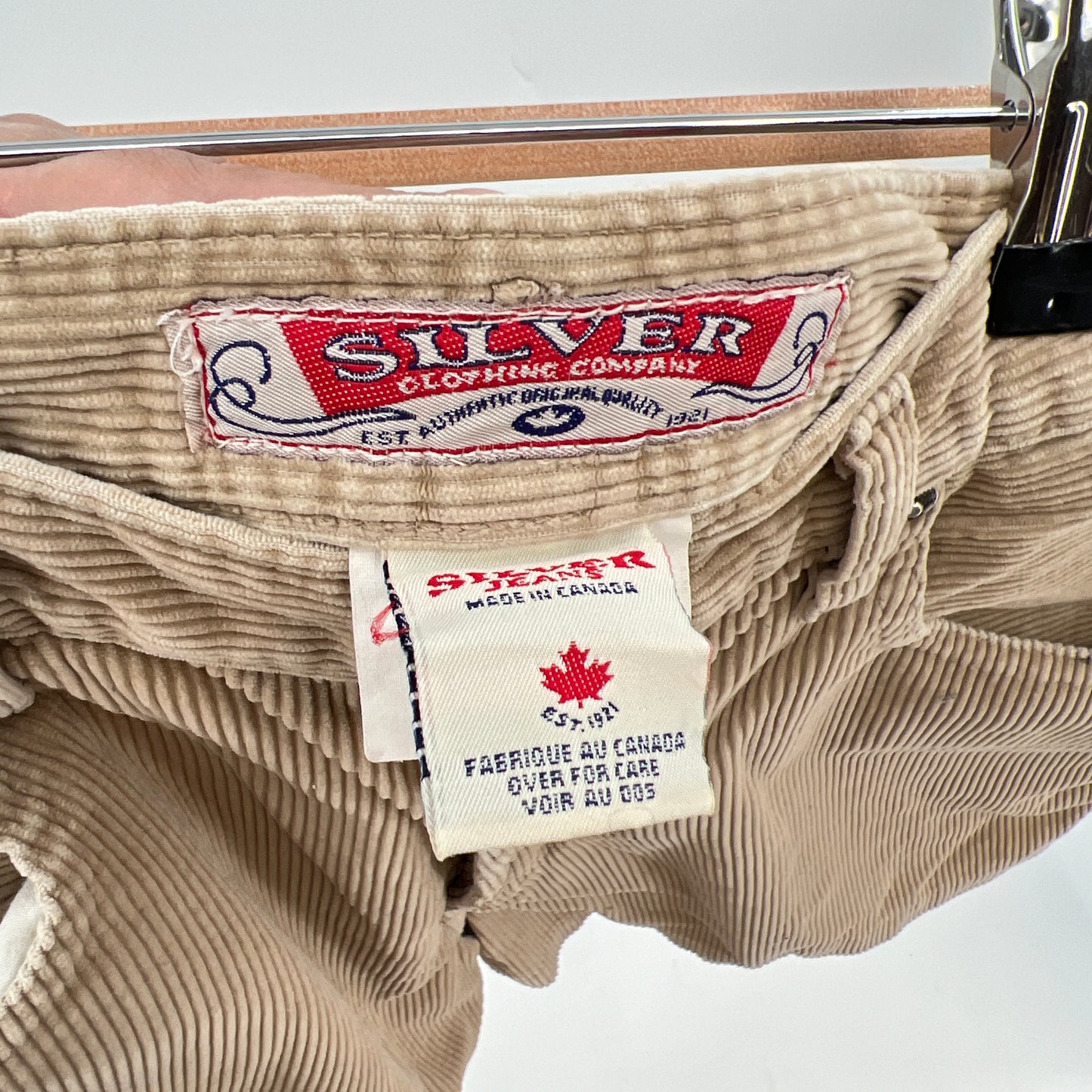 Vintage Silver Corduroy Shorts