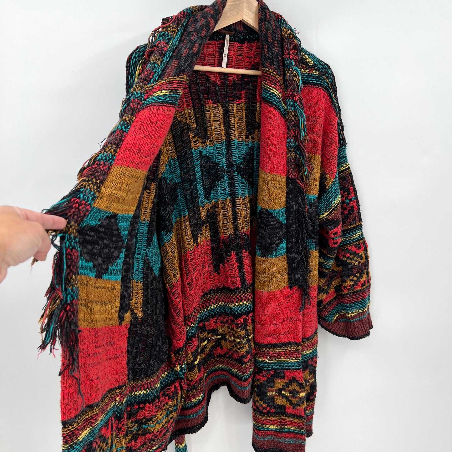 SOLD. Free People Aztec Long Cardigan M/L