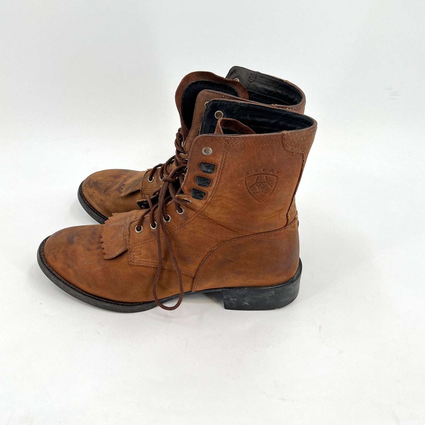 Ariat Leather Kilted Boots 9 Men's