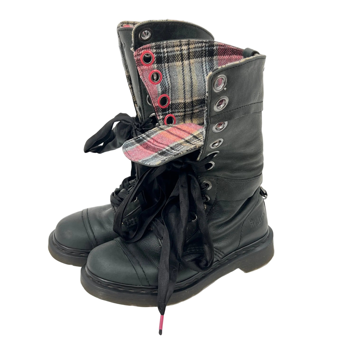 Dr. Martens Triumph Flannel Liner Leather Combat Boots