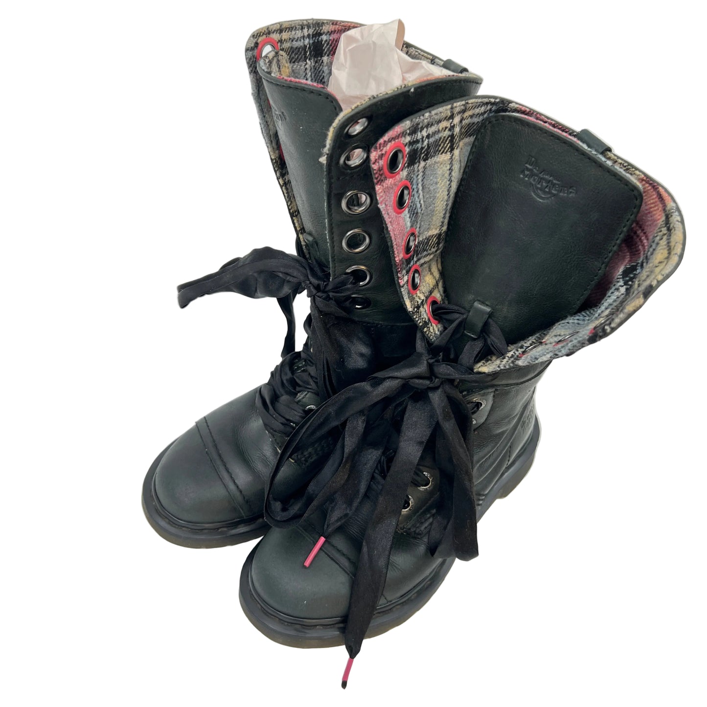 Dr. Martens Triumph Flannel Liner Leather Combat Boots