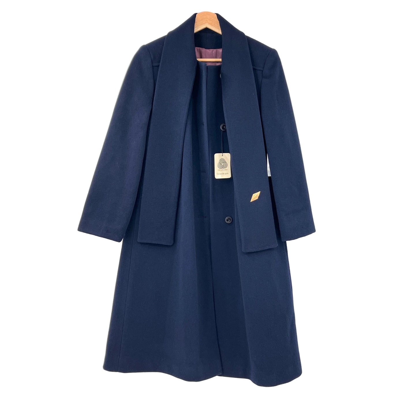 Vintage Pure Wool Collared Coat