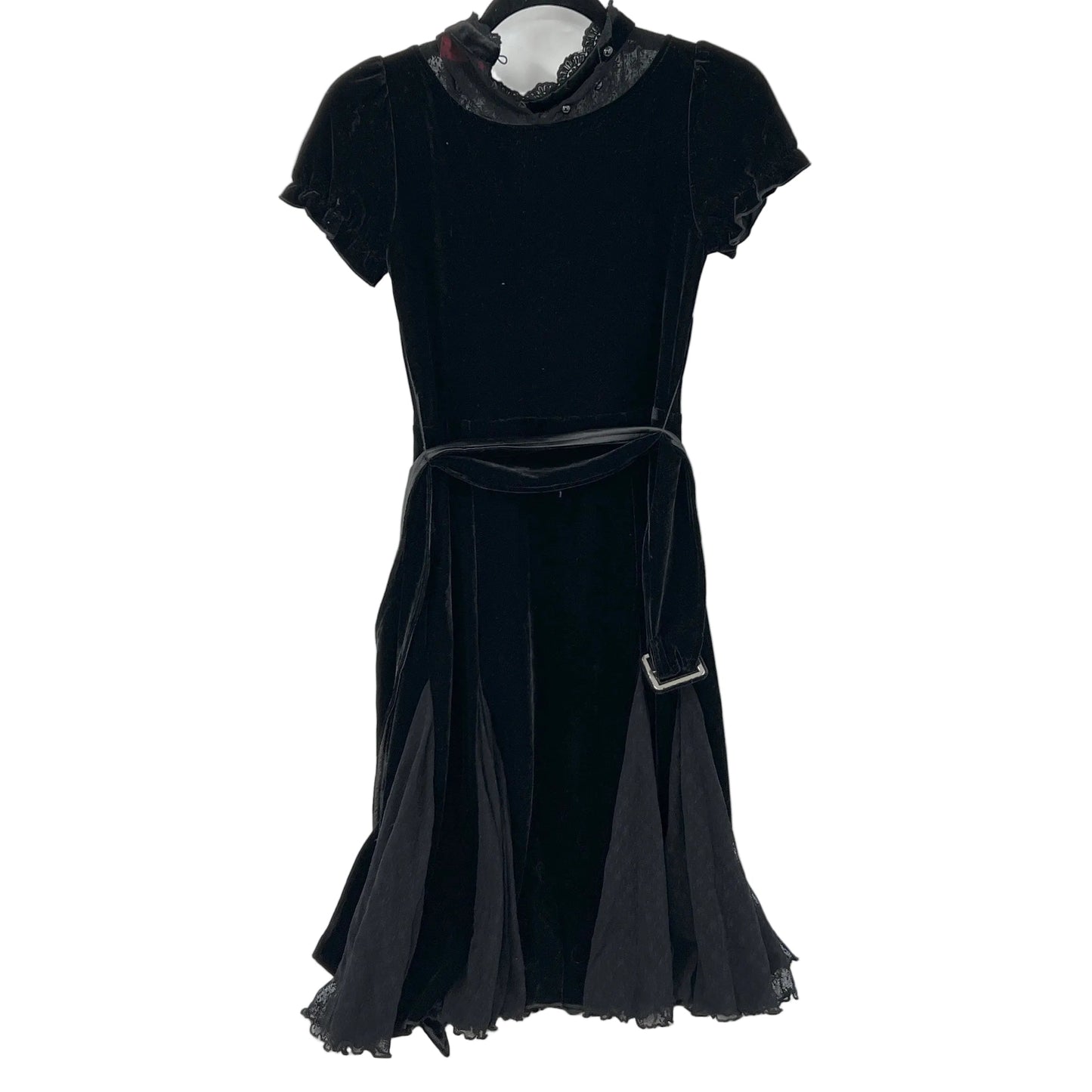 Pretty Rose Velvet Feather Asymmetrical  Dress
