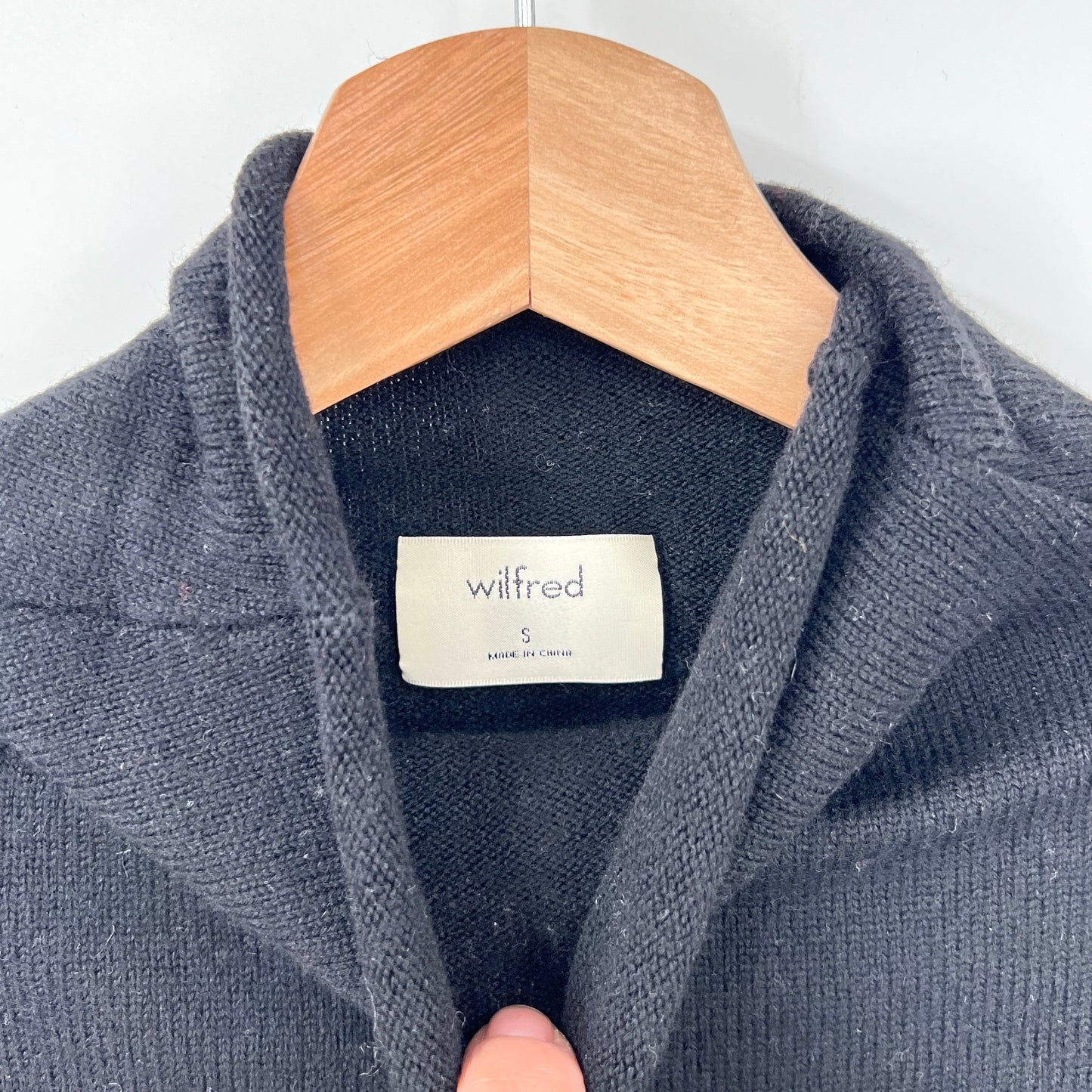 Wilfred Wool Cropped Cowl Neck Sweater Top