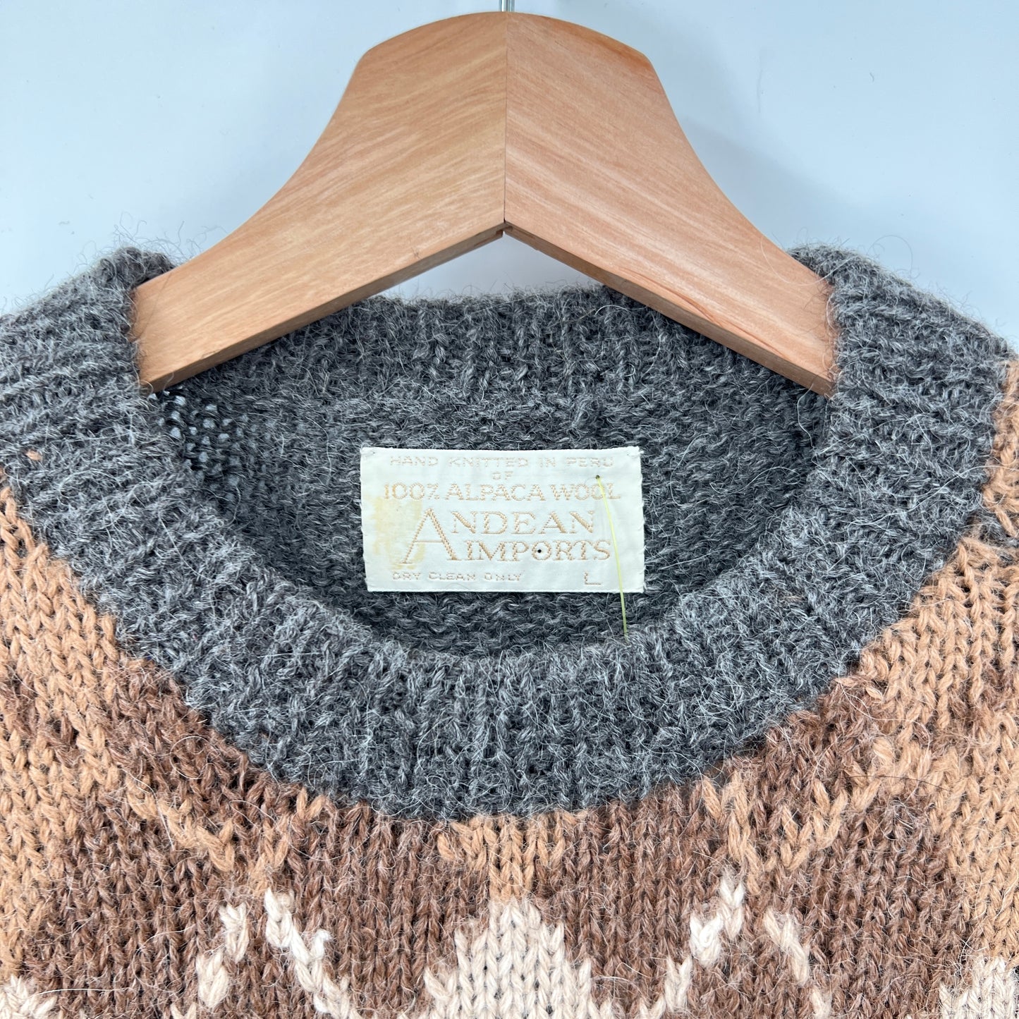 Andean Pure Alpaca Handmade Argyle Sweater